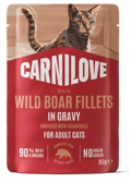 Carnilove® Paté Pouch Wild Boar Fillets in Gravy with Chamomile for Adult Cats 85gr